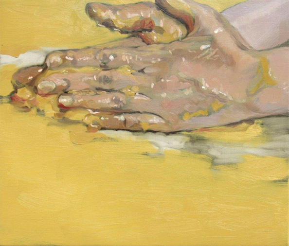 CELESTE CHANDLER  The Yellow Hands Oil on linen